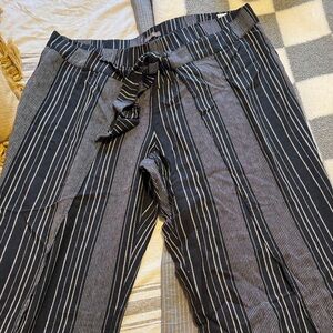 Maurices Black and White Striped Pants